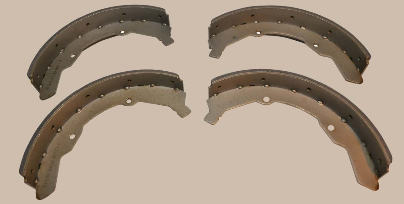 Brake Shoe Set, 55mm, Front: T2 Bay (1968-1970), T2 Split Bus (1964-1967)