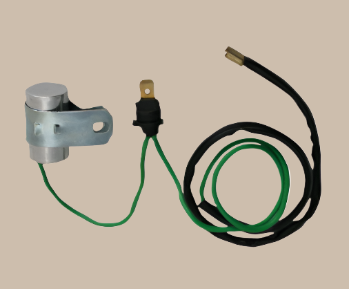 Condenser for 1200-1600cc Distributor with Round Hole: Beetle (1961-1973), T2 Bay (1968-1970), T2 Split Bus (1964-1967)