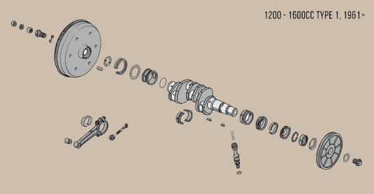 Distributor Drive Gear: Beetle (1947-1979), T2 Bay (1968-1979), T25 (1980-1992)