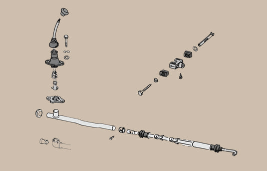 Front Gear Shift Rod Bush: T2 Bay (1968-1973), T2 Split Bus (1966-1967)