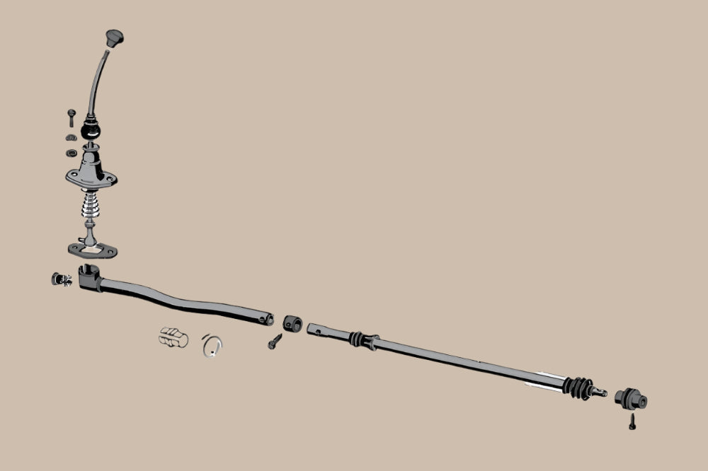 Front Gear Shift Rod Bush: T2 Bay (1968-1973), T2 Split Bus (1966-1967)