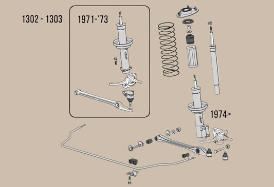 Front Lower Ball Joint for 1303: Beetle (1974-1979), Beetle Cabrio (1974-1979)