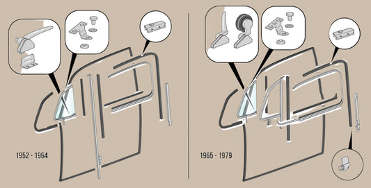 Front Quarter Light Window Latch for the Right Side: Beetle (1965-1967)