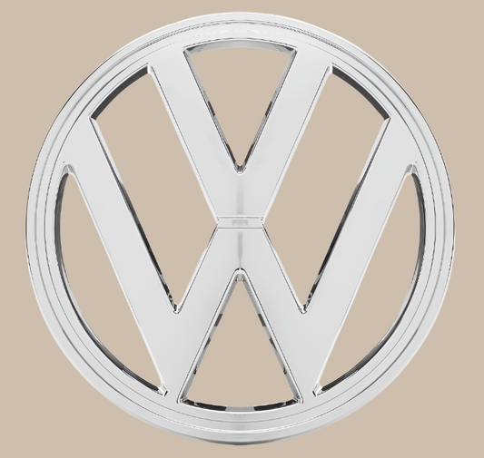 Front VW Emblem Chrome Plastic: T2 Bay (1972-1979)
