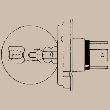 Headlight bulb 410 12v 45/40W with P45T Fitment Base: Beetle (1967-1973), T2 Bay (1968-1973), T2 Split Bus (1967)
