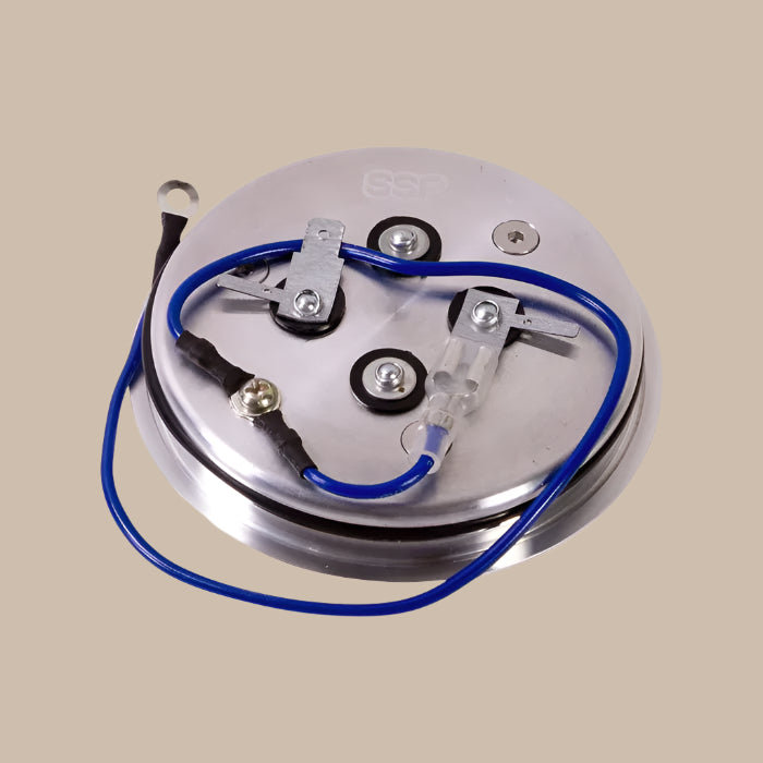 Horn Press, Small, Polished, For 9 Bolt Steering Wheel, SSP: Beetle (1960-1979), T2 Bay (1968-1974), T2 Split Bus (1950-1967)