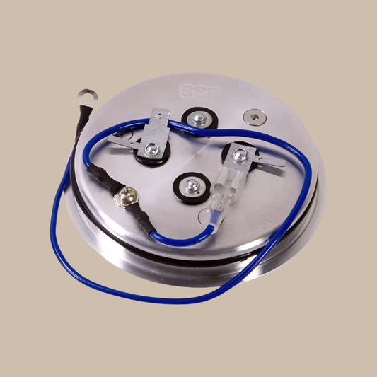 Horn Press, Small, Polished, For 9 Bolt Steering Wheel, SSP: Beetle (1960-1979), T2 Bay (1968-1974), T2 Split Bus (1950-1967)