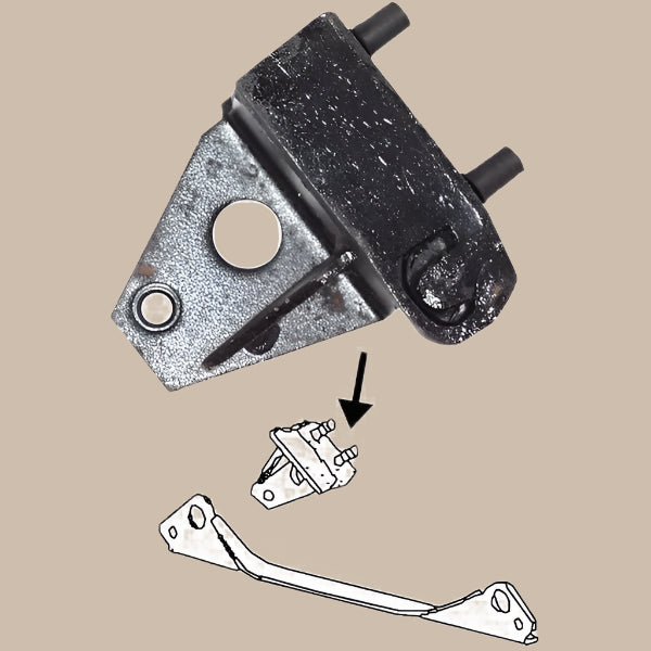 Rear Gearbox Mount Right: Beetle (1973-1979), Karmann Ghia (1973-1974), Beetle Cabrio (1973-1979)