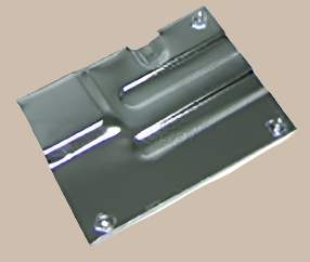 Right Hand Rear Under Cylinder Tinware 1200cc or 34hp: Beetle (1960-1979), T2 Split Bus (1960-1962), Karmann Ghia (1960-1974) - CHROME