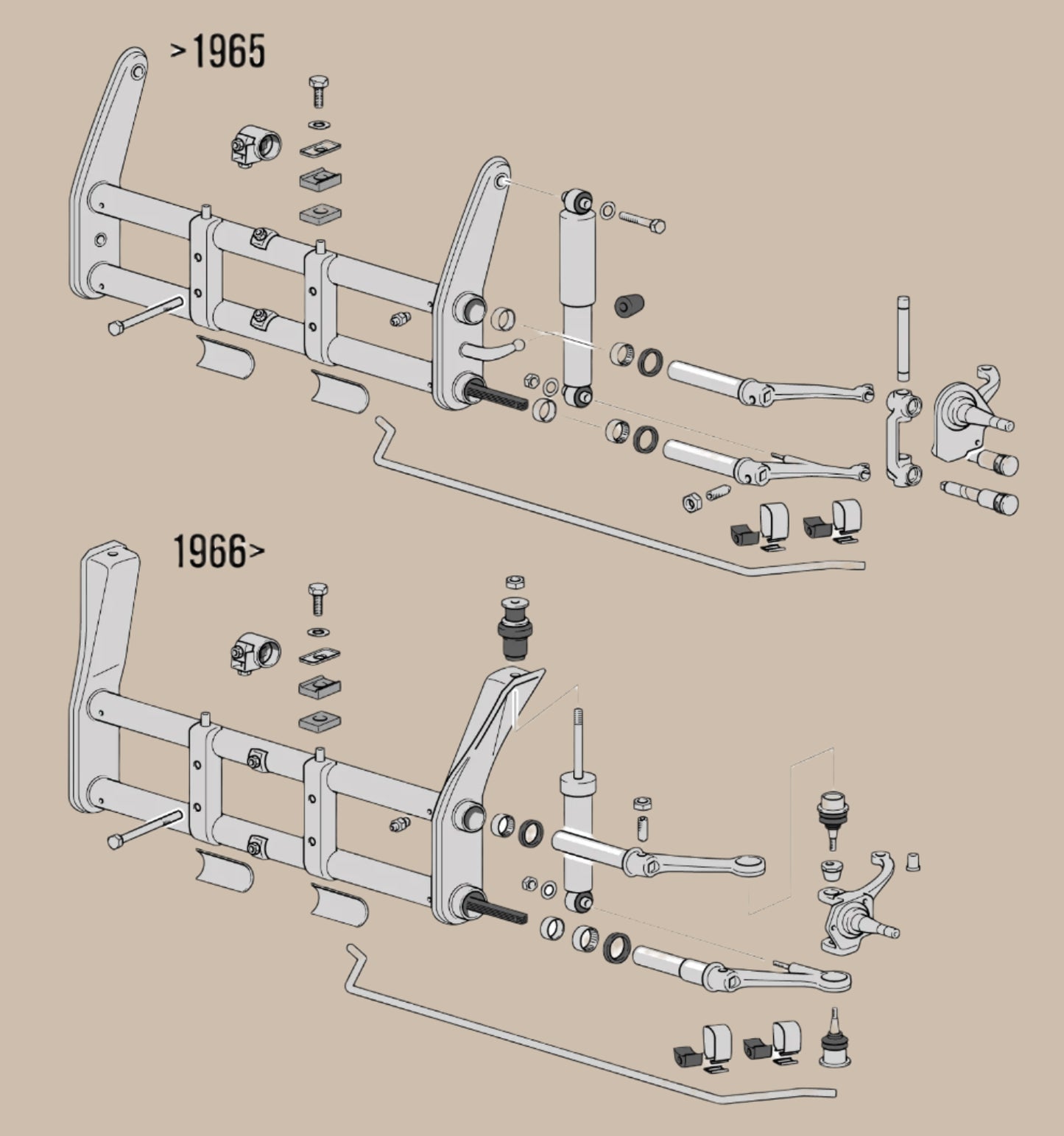 Spacer Plate for the Front Beam Mount: Beetle (1960-1979)