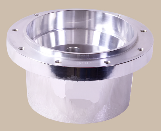 SSP Boss, 9 Bolt, Polished Aluminium, PCD 9x102: T2 Bay (1974-1979), Baywindow USA (1974-1979)