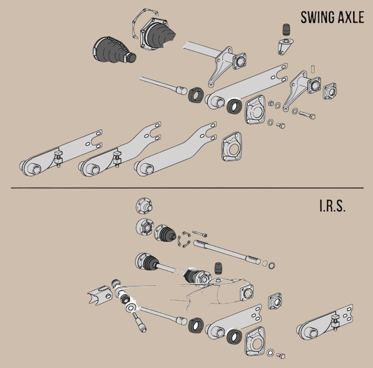 Suspension Arm Bolt with Washers for IRS: Beetle (1971-1979), Karmann Ghia (1968-1974), Beetle Cabrio (1971-1979)