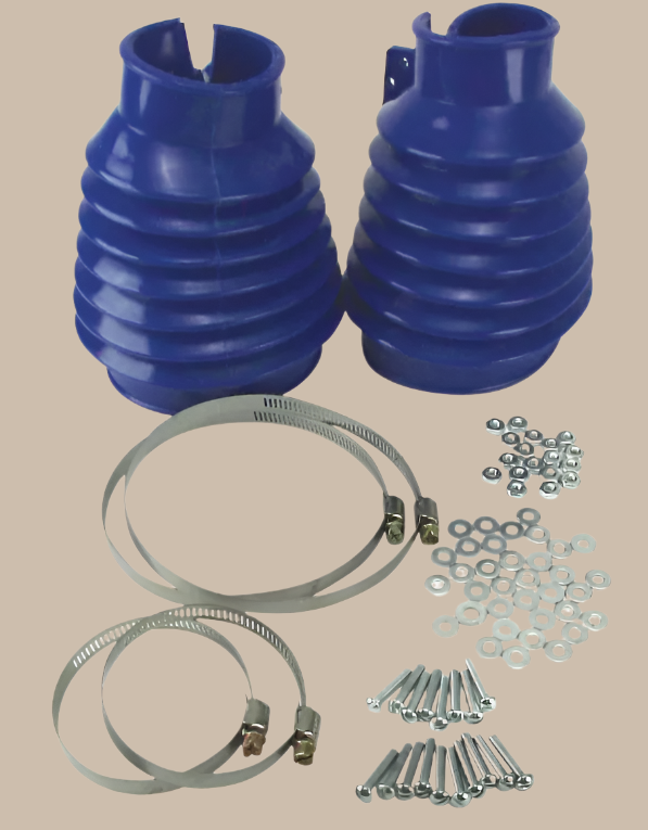 Swing Axle Boot Kit Blue Pair: Beetle (1950-1979), T2 Split Bus (1950-1967), Karmann Ghia (1960-1967)