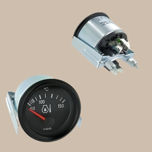 VDO Cockpit Temperature Gauge 50-150C 52mm Black: Beetle (1947-1979), T2 Bay (1968-1979), T25 (1980-1992)