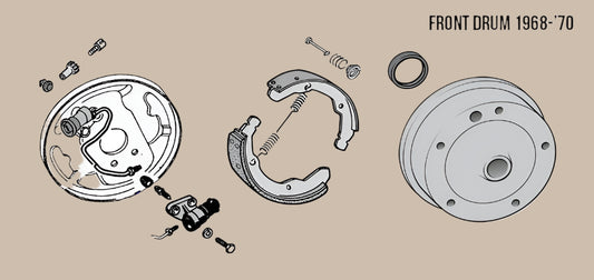 Wheel Cylinder Front Left: Split Bus (1964-1967)